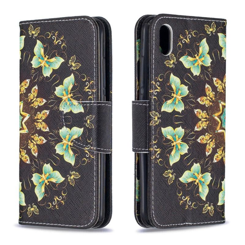 Leren Hoesje Xiaomi Redmi 7A Telefoonhoesje Vlinder Mandala