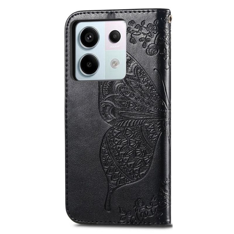 Bescherming Hoesje Xiaomi Redmi Note 13 Pro 5g Barok Vlinder Met Riem