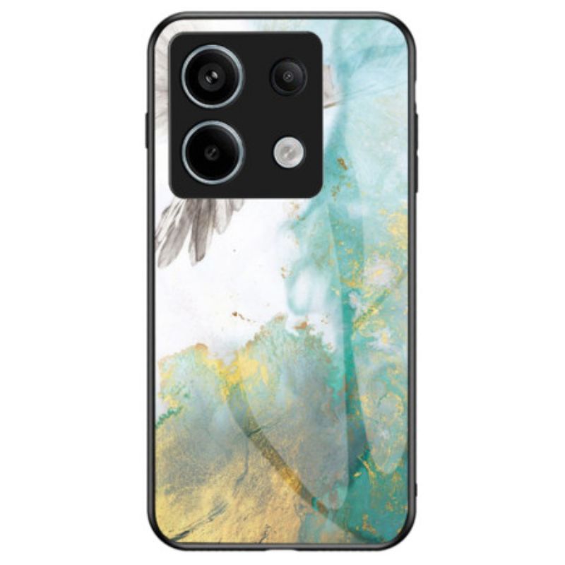 Case Hoesje Xiaomi Redmi Note 13 Pro 5g Telefoonhoesje Gehard Glasmarmer En Vliegende Duif