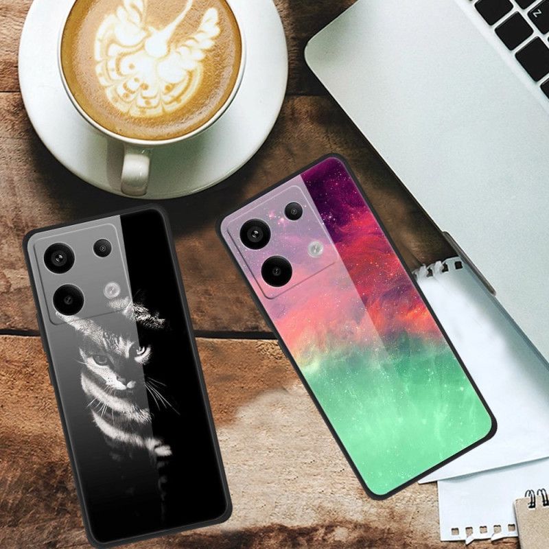 Case Hoesje Xiaomi Redmi Note 13 Pro 5g Telefoonhoesje Melkweg Gehard Glas