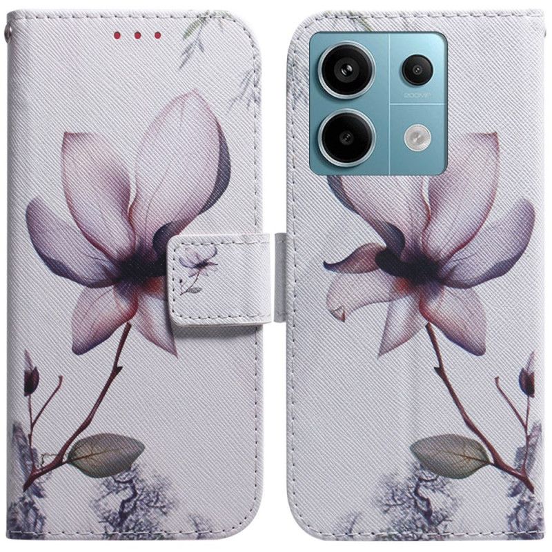 Folio-hoesje Xiaomi Redmi Note 13 Pro 5g Roze Bloem