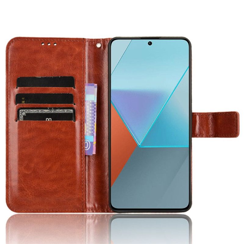 Folio-hoesje Xiaomi Redmi Note 13 Pro 5g Telefoonhoesje Flitsend Kunstleer Met Riempje