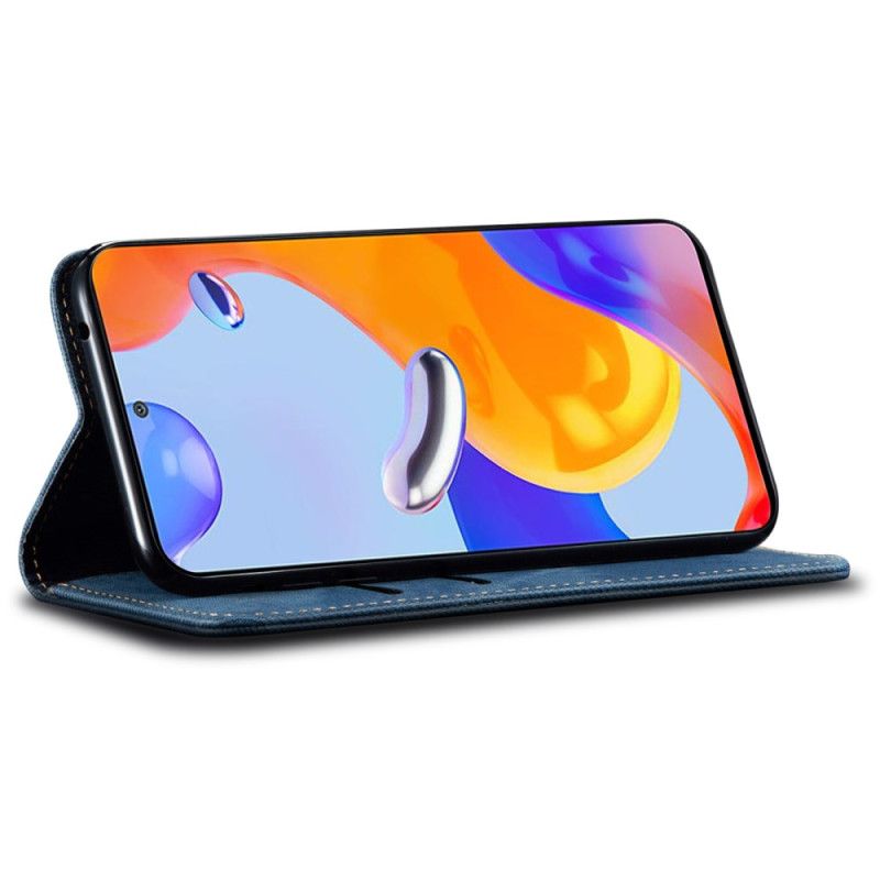 Folio-hoesje Xiaomi Redmi Note 13 Pro 5g Telefoonhoesje Jeansstof