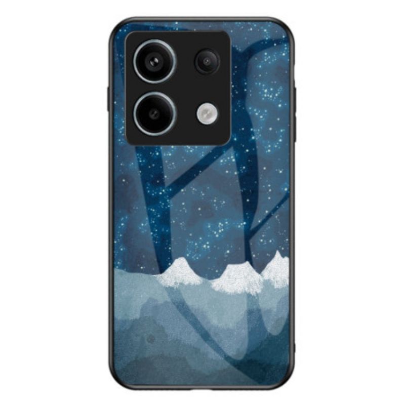 Hoesje Voor Xiaomi Redmi Note 13 Pro 5g Bergen Van Gehard Glas Onder De Sterrenhemel