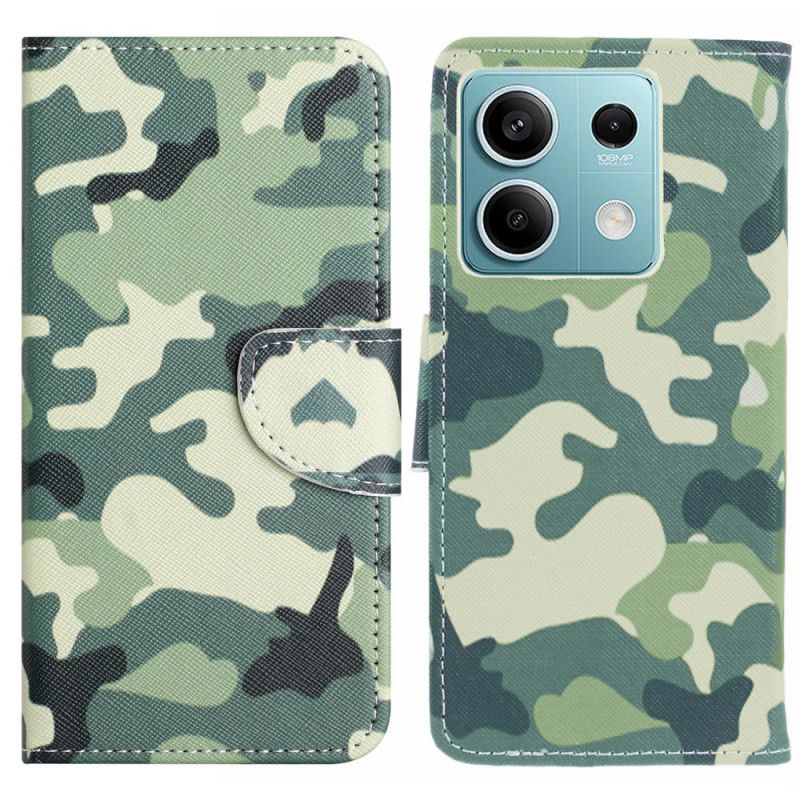 Leren Hoesje Voor Xiaomi Redmi Note 13 Pro 5g Camouflage