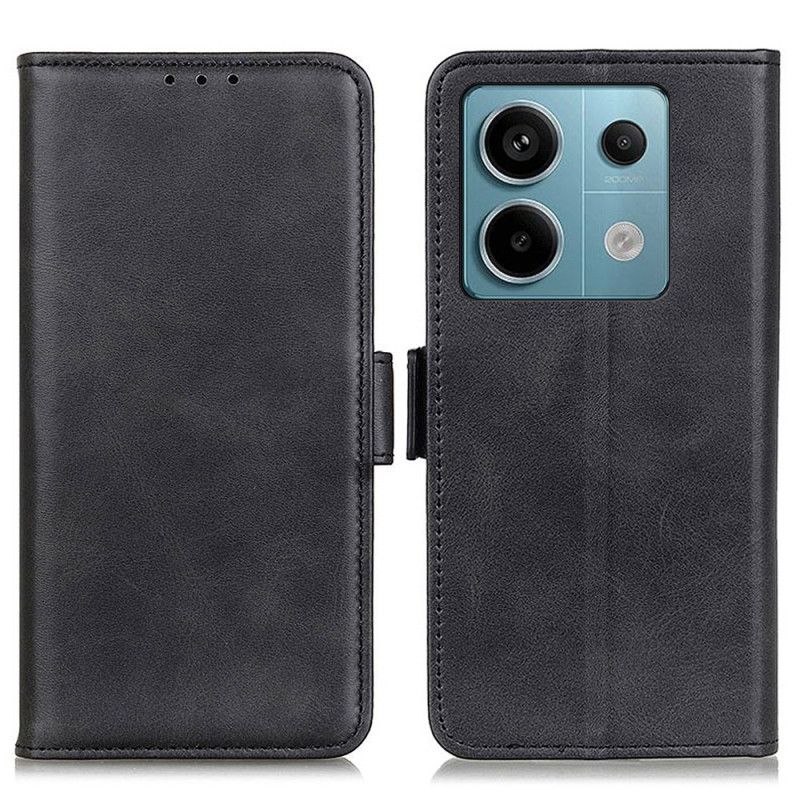 Leren Hoesje Voor Xiaomi Redmi Note 13 Pro 5g Dubbele Sluiting