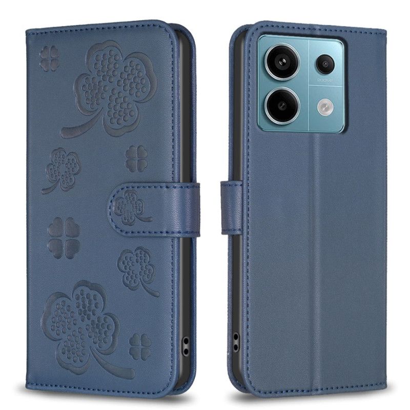 Leren Hoesje Voor Xiaomi Redmi Note 13 Pro 5g Klavers