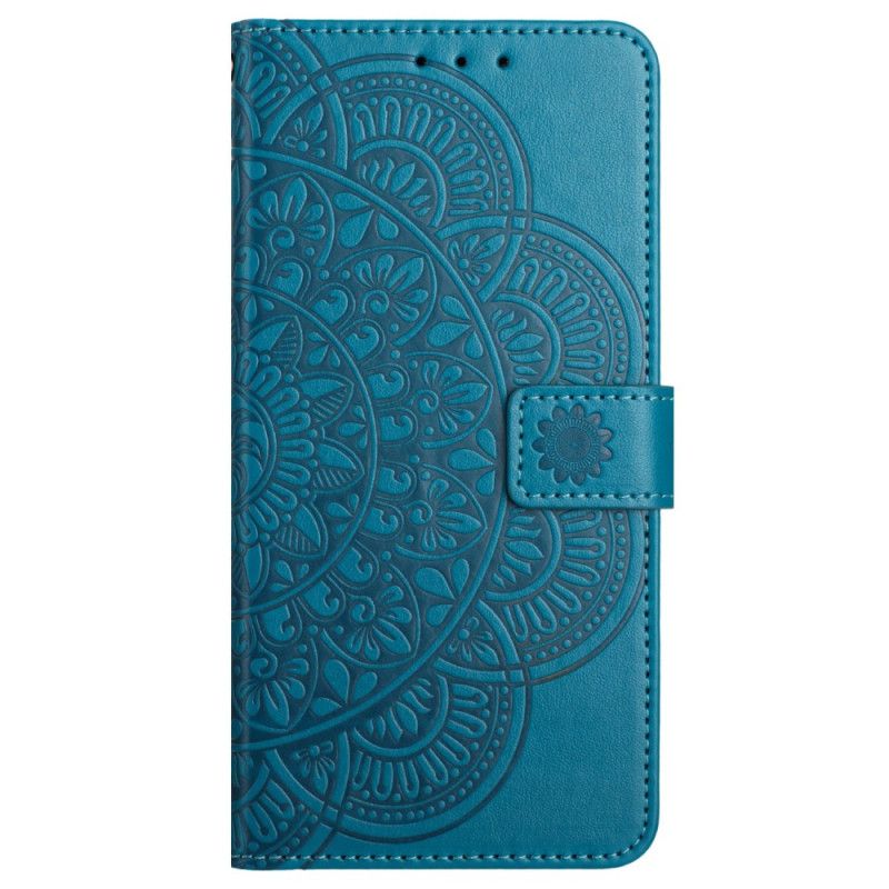 Leren Hoesje Xiaomi Redmi Note 13 Pro 5g Bedrukte Mandala Met Bandje Bescherming Hoesje