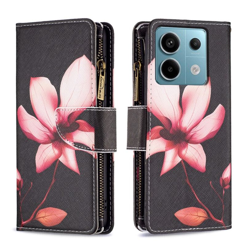 Leren Hoesje Xiaomi Redmi Note 13 Pro 5g Lotus-portemonnee