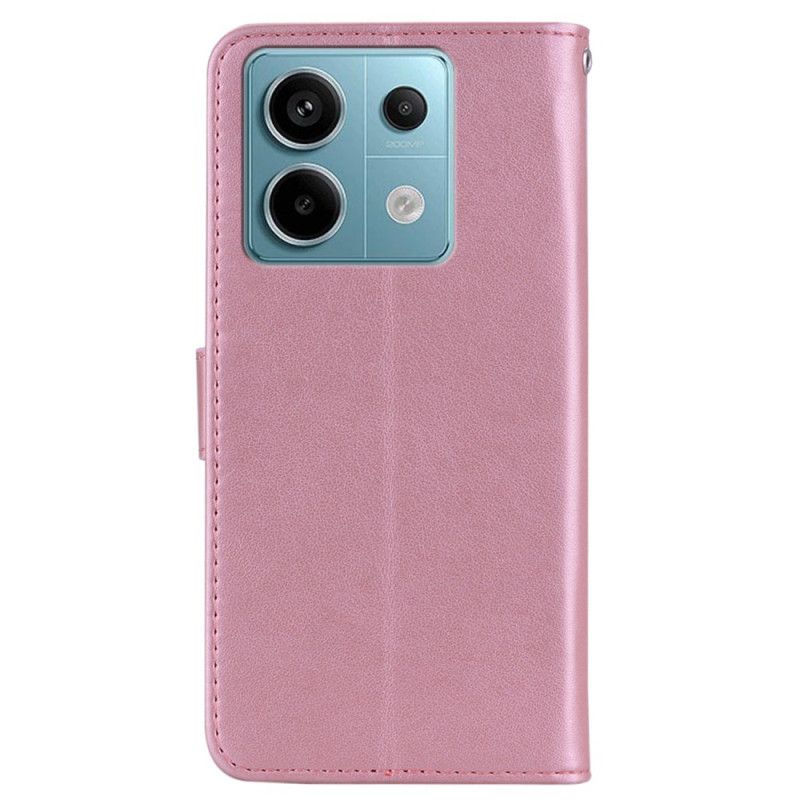 Leren Hoesje Xiaomi Redmi Note 13 Pro 5g Uilpatroon Met Riem Bescherming Hoesje