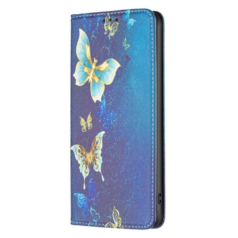 Bescherming Hoesje voor iPhone 14 Pro Folio-hoesje Vlinders