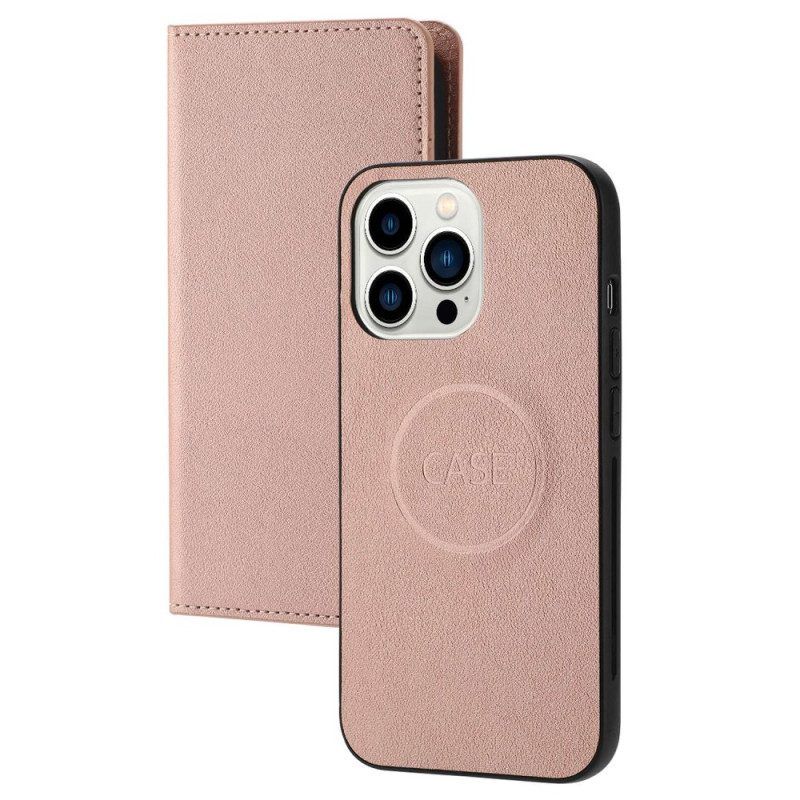 Hoesje Folio-hoesje voor iPhone 14 Pro Afneembare Zilveren Sluiting