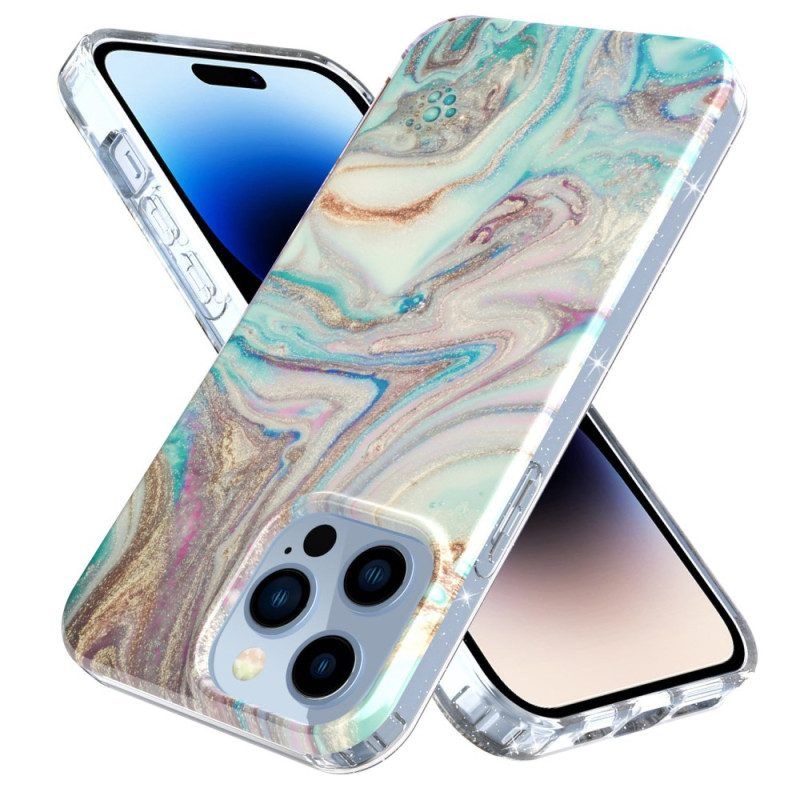 Hoesje voor iPhone 14 Pro Enkel Marmer