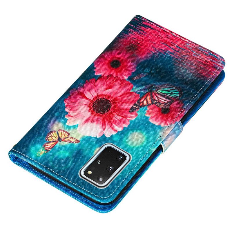 Bescherming Hoesje Samsung Galaxy S20 Plus / S20 Plus 5G Telefoonhoesje Bloemen En Vlinders