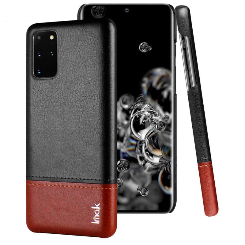 Case Hoesje Samsung Galaxy S20 Plus / S20 Plus 5G Rood Zwart Telefoonhoesje Imak Ruiyi Serie Leereffect