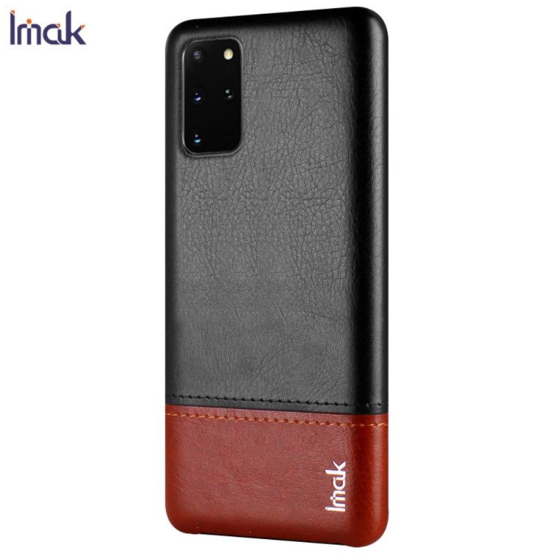 Case Hoesje Samsung Galaxy S20 Plus / S20 Plus 5G Rood Zwart Telefoonhoesje Imak Ruiyi Serie Leereffect