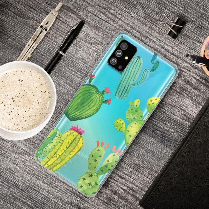 Case Hoesje Samsung Galaxy S20 Plus / S20 Plus 5G Telefoonhoesje Aquarel Cactus