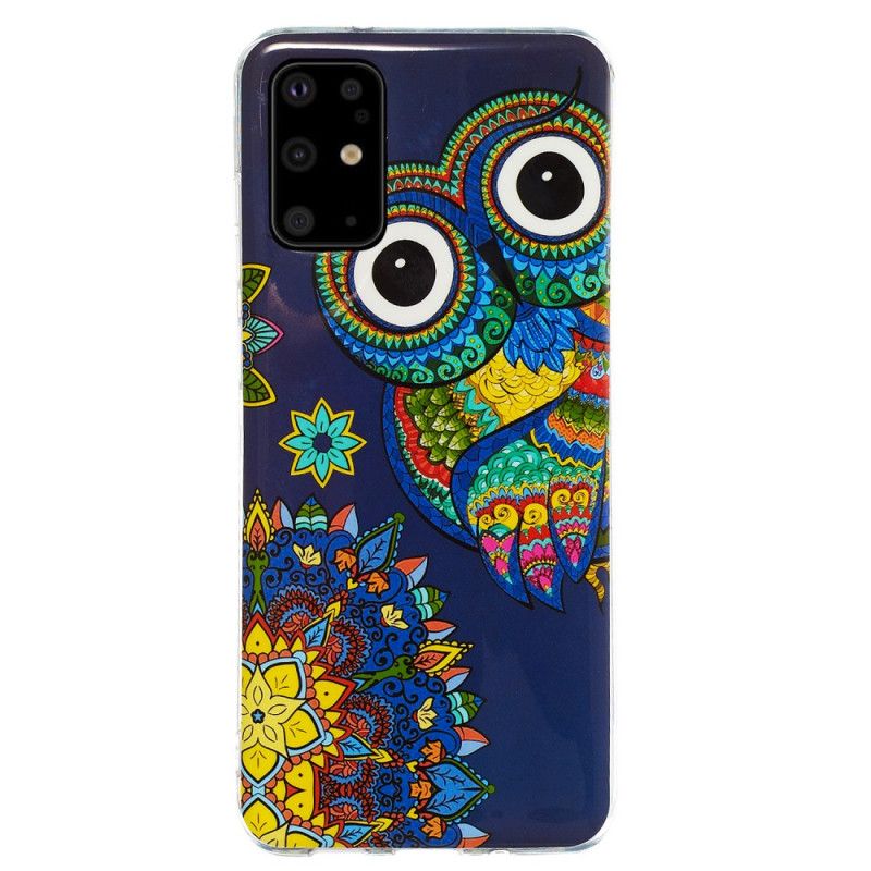 Cover Hoesje Samsung Galaxy S20 Plus / S20 Plus 5G Telefoonhoesje Fluorescerende Mandala-Uil