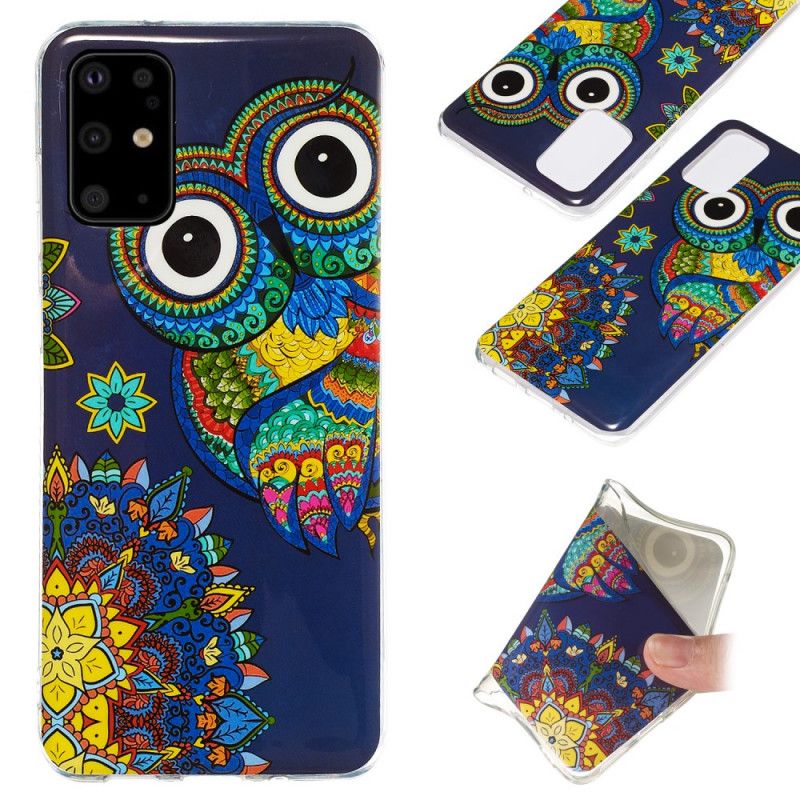 Cover Hoesje Samsung Galaxy S20 Plus / S20 Plus 5G Telefoonhoesje Fluorescerende Mandala-Uil