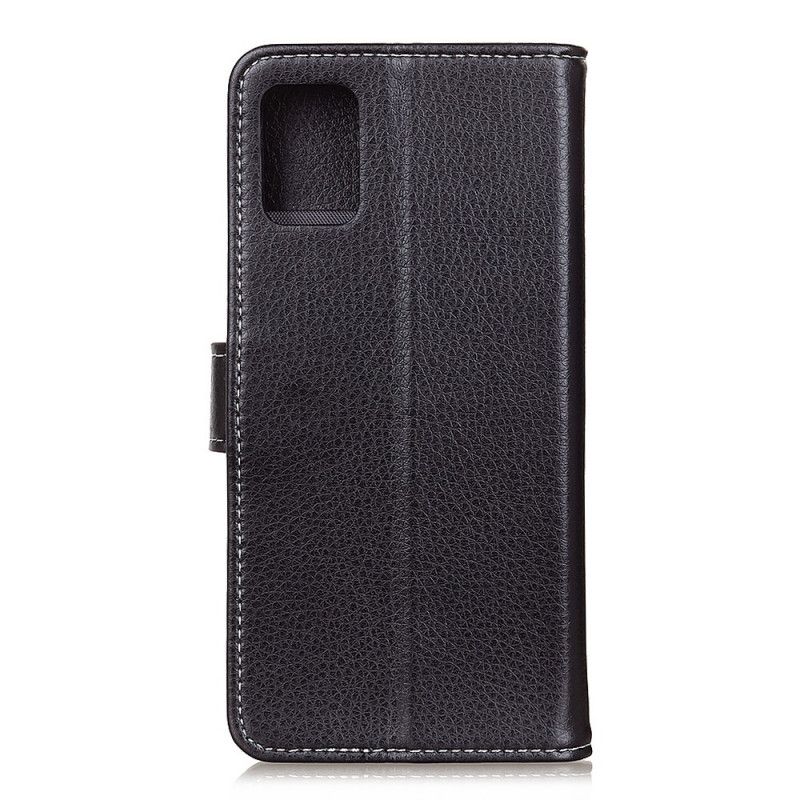 Flip Case Leren Samsung Galaxy S20 Plus / S20 Plus 5G Wit Zwart Retro Imitatieleren Stiksels