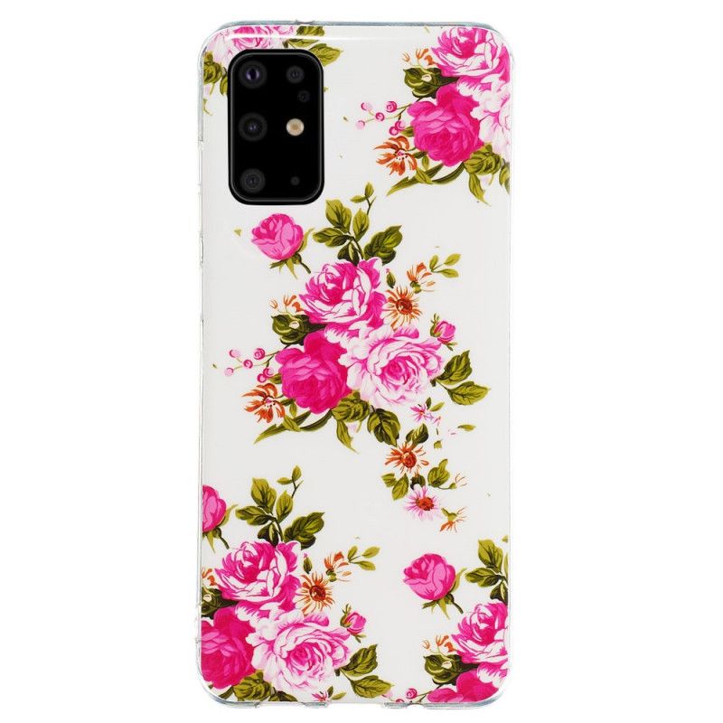 Hoesje Samsung Galaxy S20 Plus / S20 Plus 5G Fluorescerende Bloemen