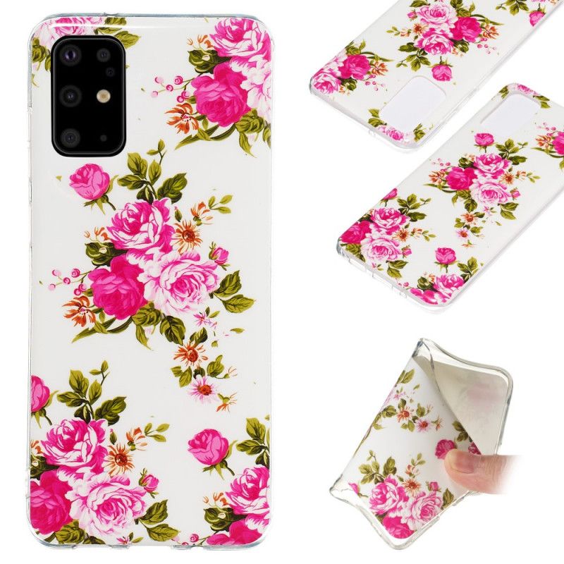 Hoesje Samsung Galaxy S20 Plus / S20 Plus 5G Fluorescerende Bloemen