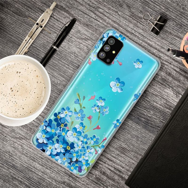 Hoesje Samsung Galaxy S20 Plus / S20 Plus 5G Telefoonhoesje Blauwe Bloemen