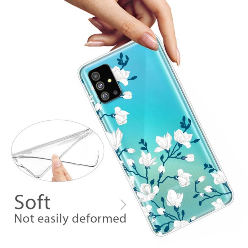 Hoesje Samsung Galaxy S20 Plus / S20 Plus 5G Witte Bloemen