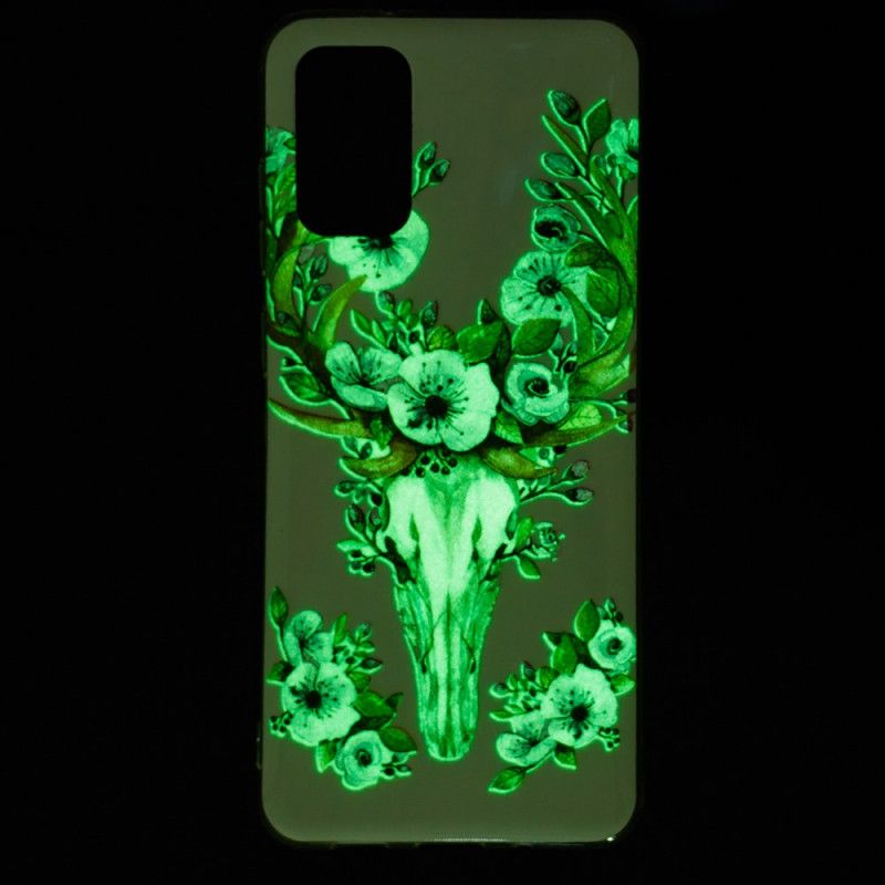 Hoesje voor Samsung Galaxy S20 Plus / S20 Plus 5G Fluorescerende Bloeiende Eland