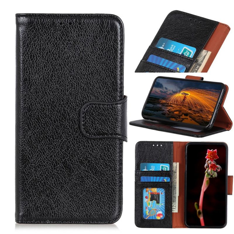 Leren Hoesje Samsung Galaxy S20 Plus / S20 Plus 5G Bruin Zwart Telefoonhoesje Gespleten Nappaleer