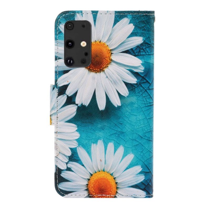 Leren Hoesje Samsung Galaxy S20 Plus / S20 Plus 5G String Madeliefjes