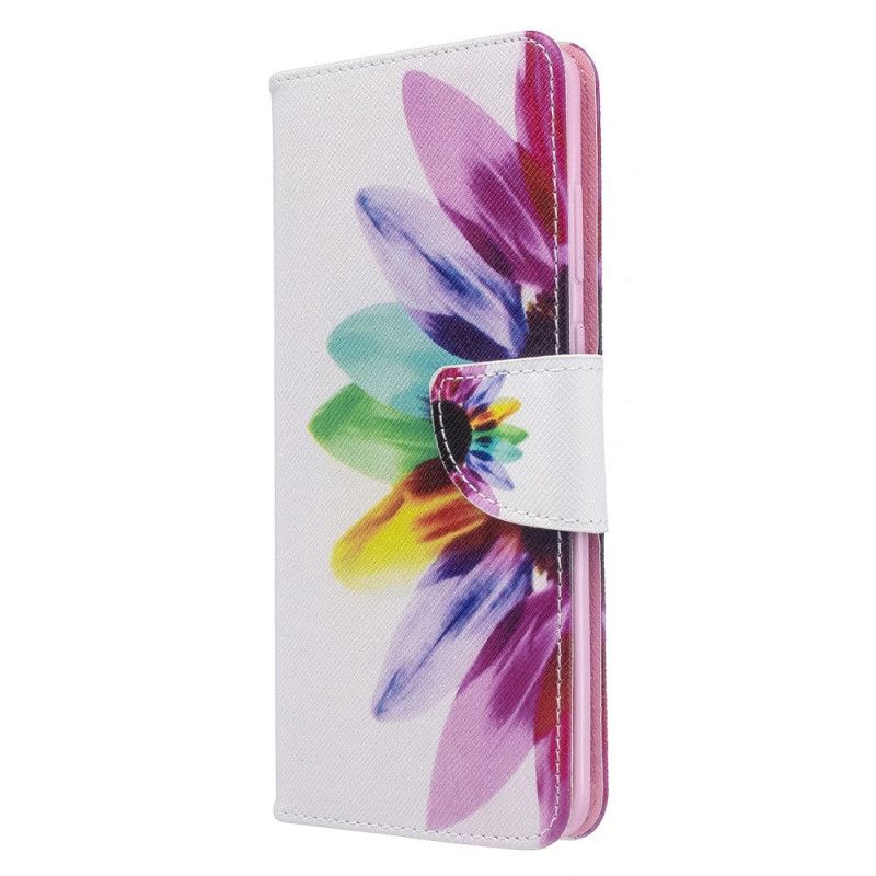 Leren Hoesje voor Samsung Galaxy S20 Plus / S20 Plus 5G Aquarelbloem