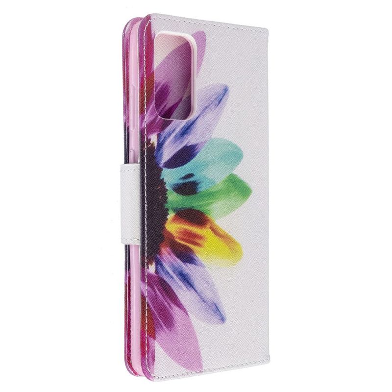 Leren Hoesje voor Samsung Galaxy S20 Plus / S20 Plus 5G Aquarelbloem