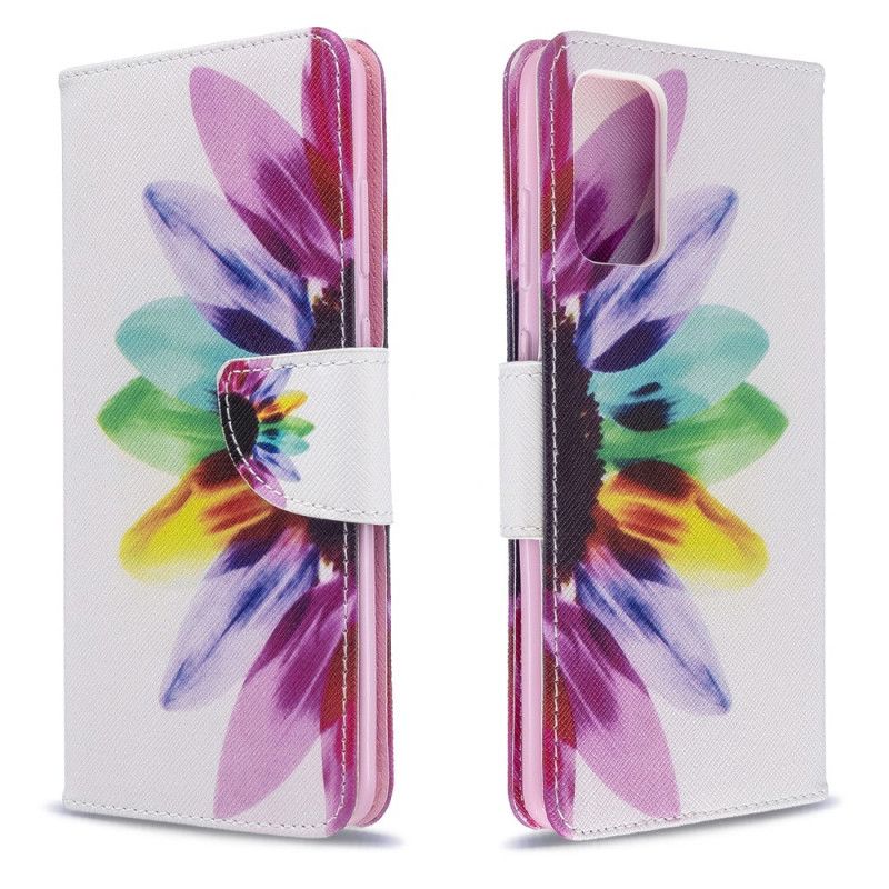 Leren Hoesje voor Samsung Galaxy S20 Plus / S20 Plus 5G Aquarelbloem