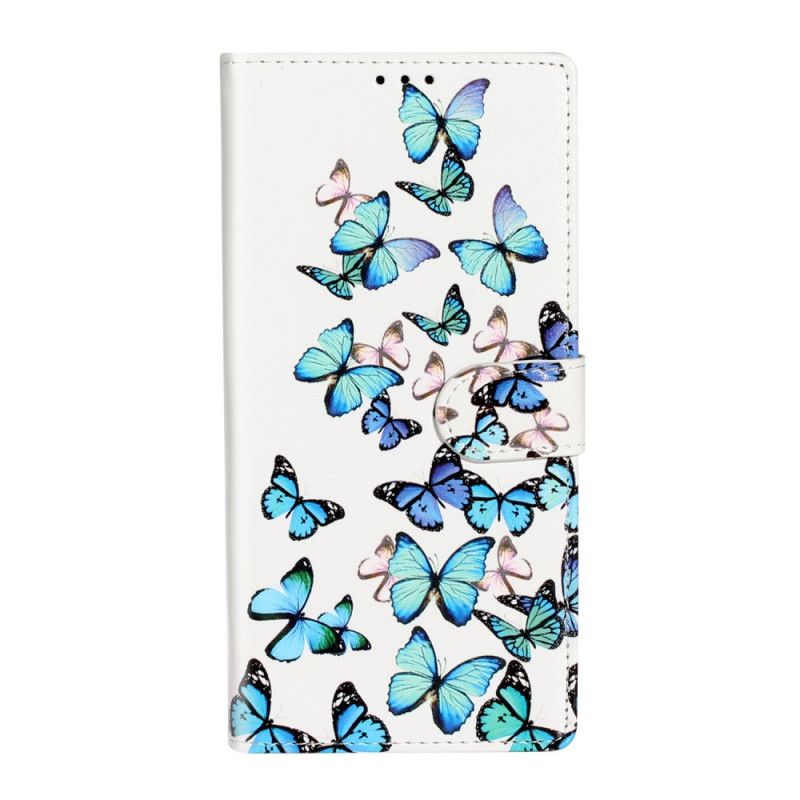 Leren Hoesje voor Samsung Galaxy S20 Plus / S20 Plus 5G Design Vlinders