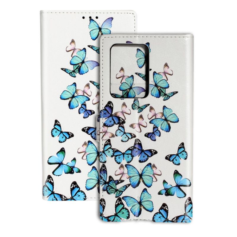 Leren Hoesje voor Samsung Galaxy S20 Plus / S20 Plus 5G Design Vlinders