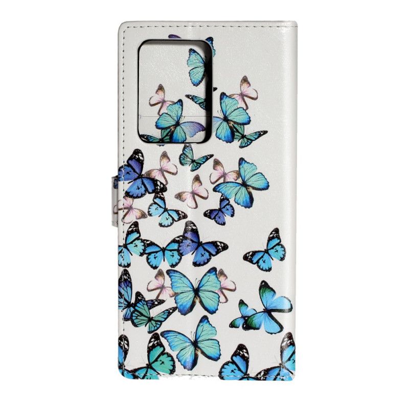 Leren Hoesje voor Samsung Galaxy S20 Plus / S20 Plus 5G Design Vlinders