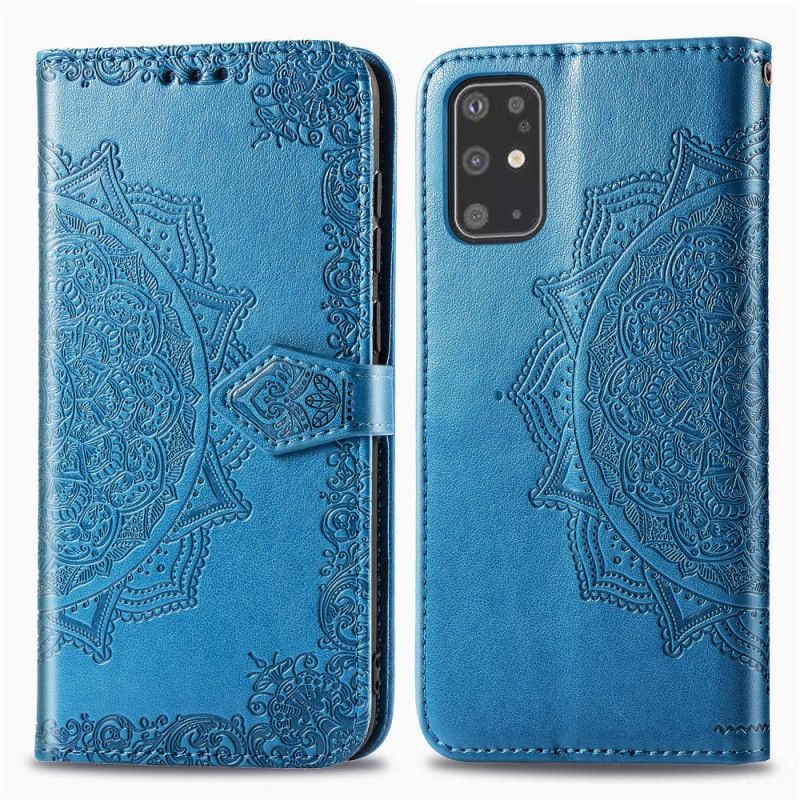 Leren Hoesje voor Samsung Galaxy S20 Plus / S20 Plus 5G Grijs Zwart Mandala Van Middelbare Leeftijd