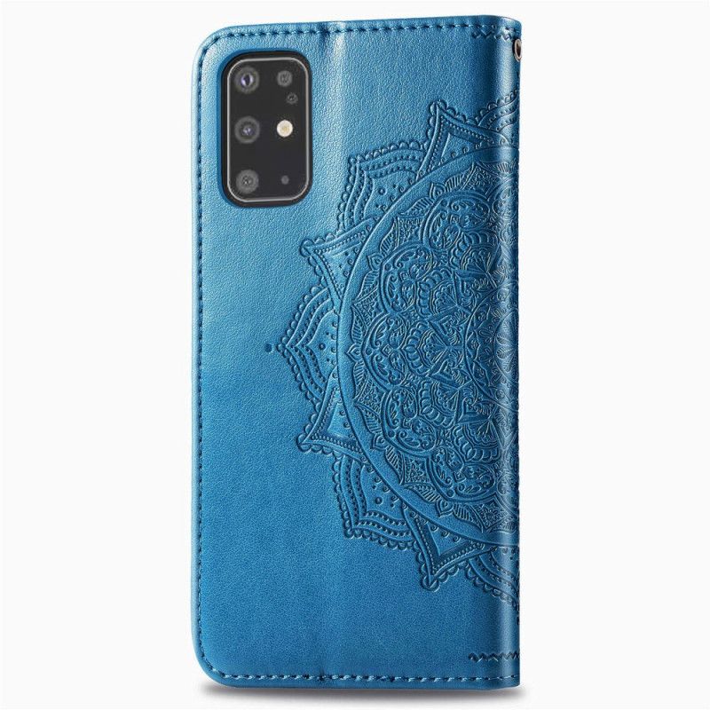 Leren Hoesje voor Samsung Galaxy S20 Plus / S20 Plus 5G Grijs Zwart Mandala Van Middelbare Leeftijd