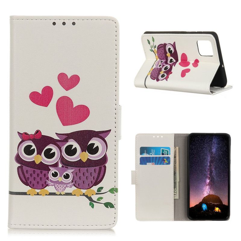 Leren Hoesje voor Samsung Galaxy S20 Plus / S20 Plus 5G Uilenfamilie