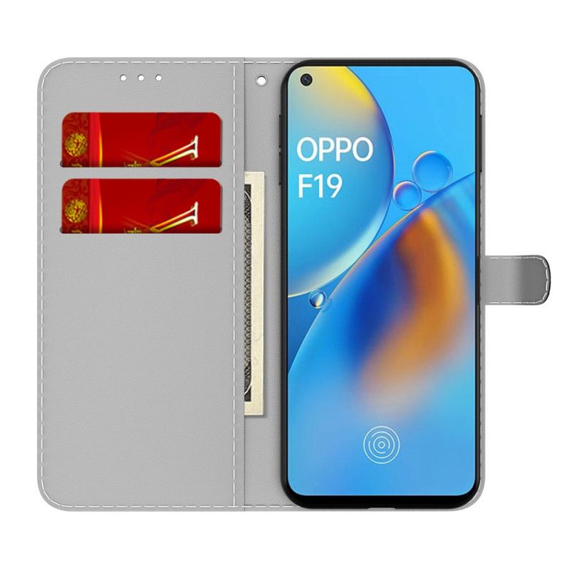 Folio-hoesje Oppo A74 4g Telefoonhoesje Abstract Patroon