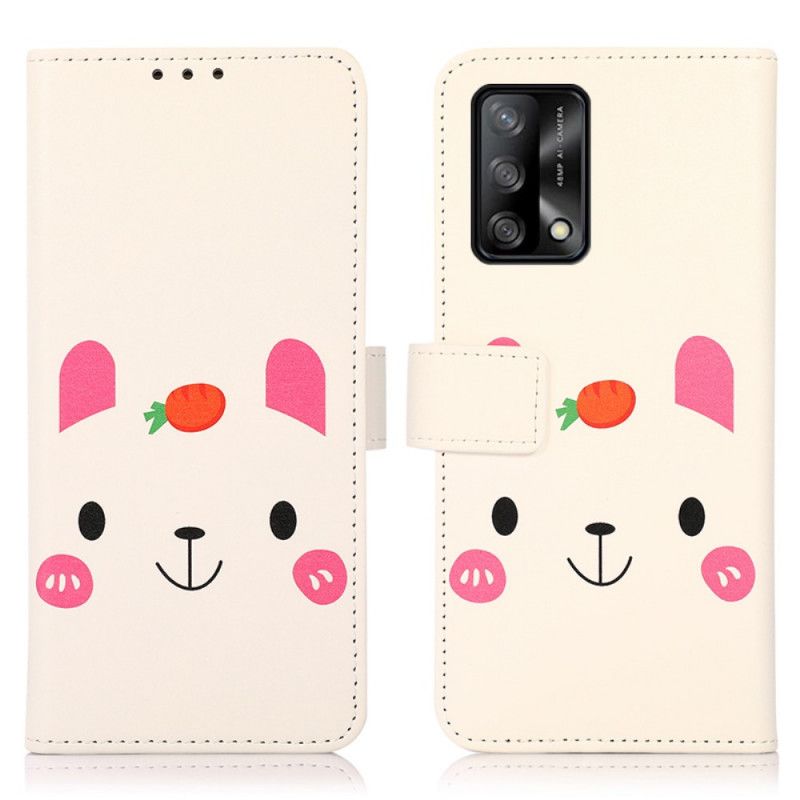 Leren Hoesje Oppo A74 4g Leuke Cartoon