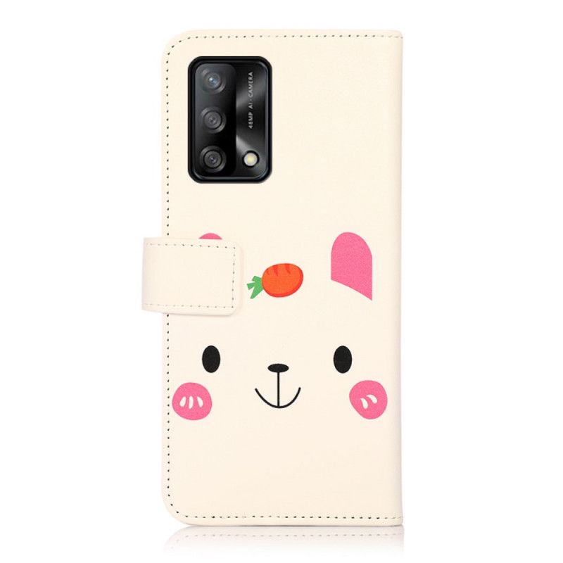 Leren Hoesje Oppo A74 4g Leuke Cartoon