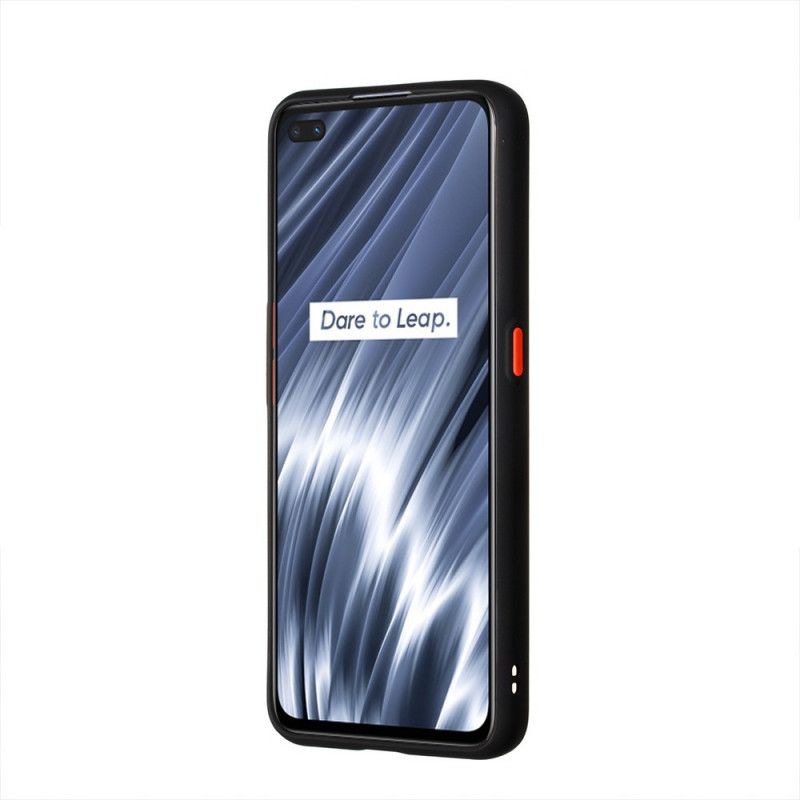 Hoesje Realme X50 Pro Wit Zwart Hybride Siliconen Velgontwerp
