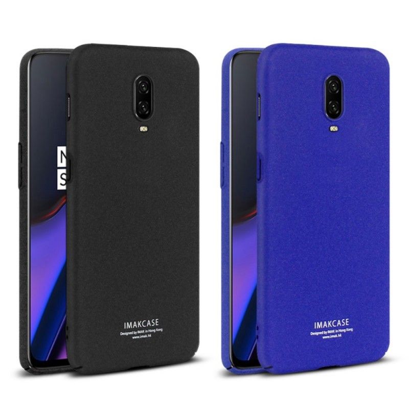 Hoesje OnePlus 6T Donkerblauw Zwart Imak Ring