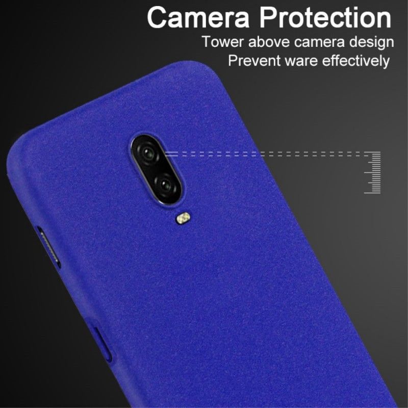 Hoesje OnePlus 6T Donkerblauw Zwart Imak Ring