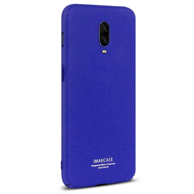 Hoesje OnePlus 6T Donkerblauw Zwart Imak Ring