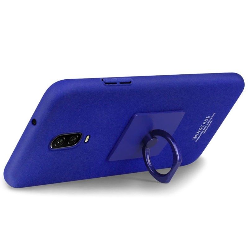 Hoesje OnePlus 6T Donkerblauw Zwart Imak Ring