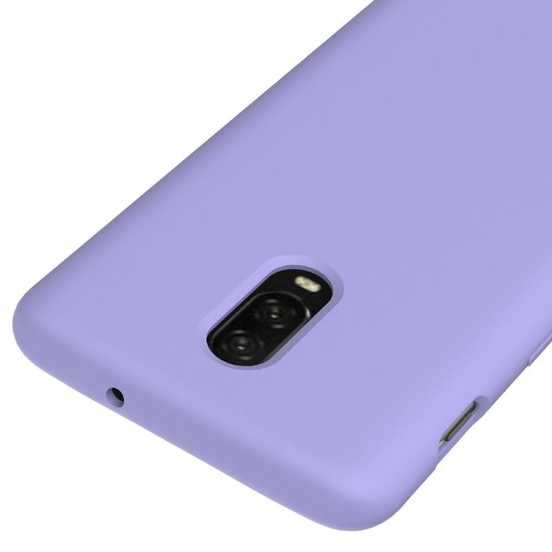 Hoesje OnePlus 6T Geel Roze Siliconenvloeistof