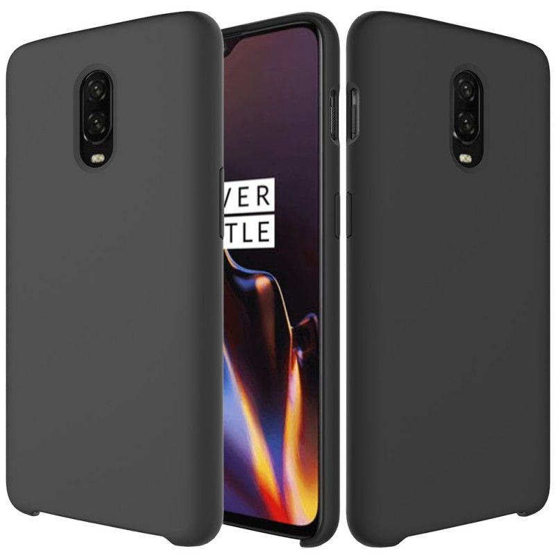 Hoesje OnePlus 6T Geel Roze Siliconenvloeistof